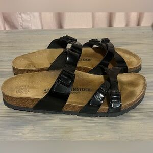 Birkenstock Franca patent Black Sandals